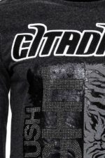 Dark-Grey-Patterned-Slim-Fit-Sweatshirt-Wessi-1