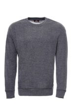 Dark Grey Plain Circle Neck Sweatshirt
