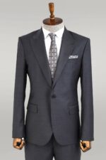 Dark Grey Wool Men's Suit