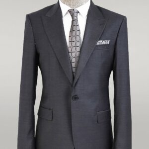 Dark Grey Wool Men's Suit - Wessi