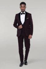 Detachable-Velvet-Lapel-Burgundy-Tuxedo-Wessi-1