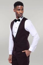 Detachable-Velvet-Lapel-Burgundy-Tuxedo-Wessi-4
