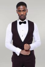 Detachable-Velvet-Lapel-Burgundy-Tuxedo-Wessi-5