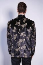 Dot-Floral-Patterned-Velvet-Black-Men-Stage-Tuxedo-Blazer-Wessi-4