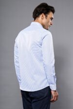 Dot-Patterned-Casual-Blue-Shirt-Wessi-Wessi-2