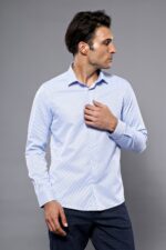 Dot-Patterned-Casual-Blue-Shirt-Wessi-Wessi-3