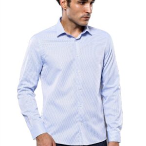 Dot Patterned Casual Blue Shirt | Wessi - Wessi