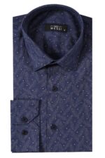 Dot-Patterned-Navy-Blue-Shirt-Wessi-4