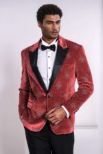 Dot-Patterned-Peak-Lapel-Burgundy-Men-Singer-Tuxedo-Blazer-Wessi-4