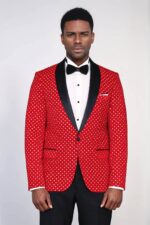 Dot-Patterned-Slim-Fit-Red-Men-Singer-Tuxedo-Blazer-Wessi-1
