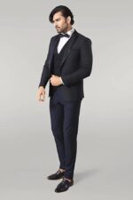 Dot-Patterned-Vested-Dark-Blue-Wedding-Suit-Wessi-Wessi-1