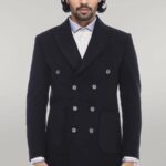 Double-Breasted Black Men Coat - Wessi