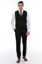 Double-Breasted-Plaid-Black-Men-Vest-Wessi-1