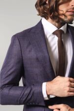 Double-Breasted-Plaid-Burgundy-Blazer-Wessi-1