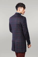 Double-Breasted-Plaid-Burgundy-Men-Coat-Wessi-2