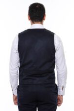 Double-Breasted-Plaid-Navy-Blue-Mens-Vest-Wessi-6