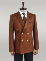 Double-Breasted-Slim-Fit-Brown-Men-Blazer-Wessi-2