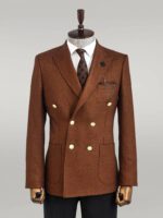 Double-Breasted-Slim-Fit-Brown-Men-Blazer-Wessi-5