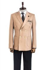 Double-Breasted-Slim-Fit-Cream-Men-Blazer-Wessi-2