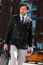 Double-Breasted-Slim-Fit-Striped-Black-Men-Blazer-Wessi-1