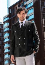 Double-Breasted-Slim-Fit-Striped-Black-Men-Blazer-Wessi-2