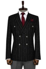 Double-Breasted-Slim-Fit-Striped-Black-Men-Blazer-Wessi-3
