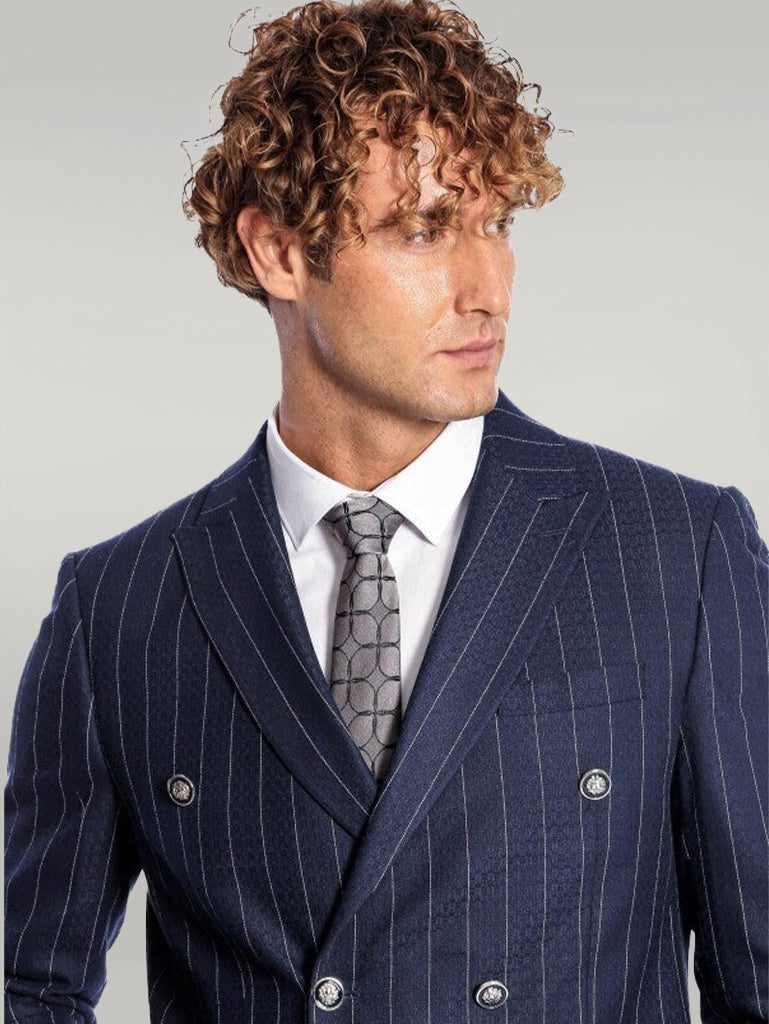 Double-Breasted Slim Fit Blazer