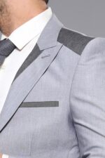 Double-Button-Bag-Pocket-Pointed-Collar-Light-Grey-Jacket-Wessi-1
