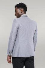 Double-Button-Bag-Pocket-Pointed-Collar-Light-Grey-Jacket-Wessi-3