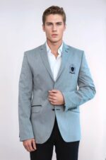 Double-Button-Mono-Lapel-Crested-Grey-Jacket-Wessi-3