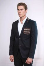 Double-Buttons-Knit-Collar-Mono-Lapel-Black-Jacket-Wessi-2