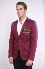 Double-Buttons-Knit-Collar-Mono-Lapel-Burgundy-Jacket-Wessi-2