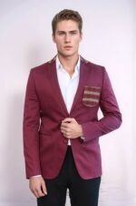 Double-Buttons-Knit-Collar-Mono-Lapel-Burgundy-Jacket-Wessi-3