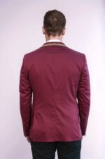 Double-Buttons-Knit-Collar-Mono-Lapel-Burgundy-Jacket-Wessi-4
