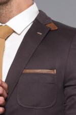 Double-Buttons-Mono-Lapel-Bag-Pocket-Brown-Jacket-Wessi-1