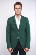 Double-Buttons-Shoulder-Piece-Mono-Lapel-Green-Jacket-Wessi-1