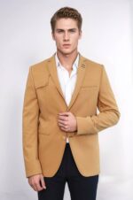 Double-Buttons-Shoulder-Piece-Mono-Lapel-Yellow-Jacket-Wessi-3