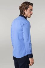 Double-Colored-Blue-Slim-Fit-Shirt-Wessi-2