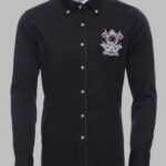 Emblemed Long Sleeve Black Shirt - Wessi