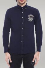 Emblemed-Long-Sleeve-Navy-Blue-Shirt-Wessi-1