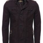 Epaulette 4 Pockets Washed Brown Coat-Wessi