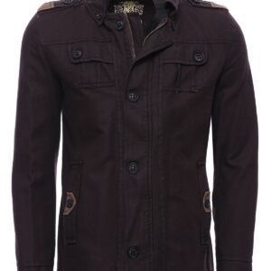 Epaulette 4 Pockets Washed Brown Coat-Wessi