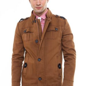 Epaulette 4 Pockets Washed Tan Coat-Wessi
