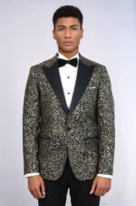 Feather-Patterned-Slim-Fit-Black-Men-Party-Blazer-Wessi-1