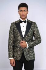 Feather-Patterned-Slim-Fit-Black-Men-Party-Blazer-Wessi-3