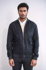 Flap-Pockets-Suede-Black-Men-Bomber-Coat-Wessi-1