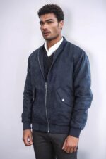 Flap-Pockets-Suede-Dark-Blue-Men-Bomber-Coat-Wessi-3