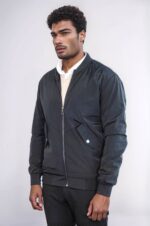Flap-Pockets-Zippered-Black-Men-Bomber-Coat-Wessi-2