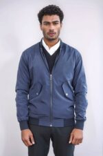 Flap-Pockets-Zippered-Blue-Men-Bomber-Coat-Wessi-1