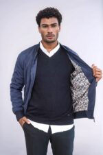 Flap-Pockets-Zippered-Blue-Men-Bomber-Coat-Wessi-4